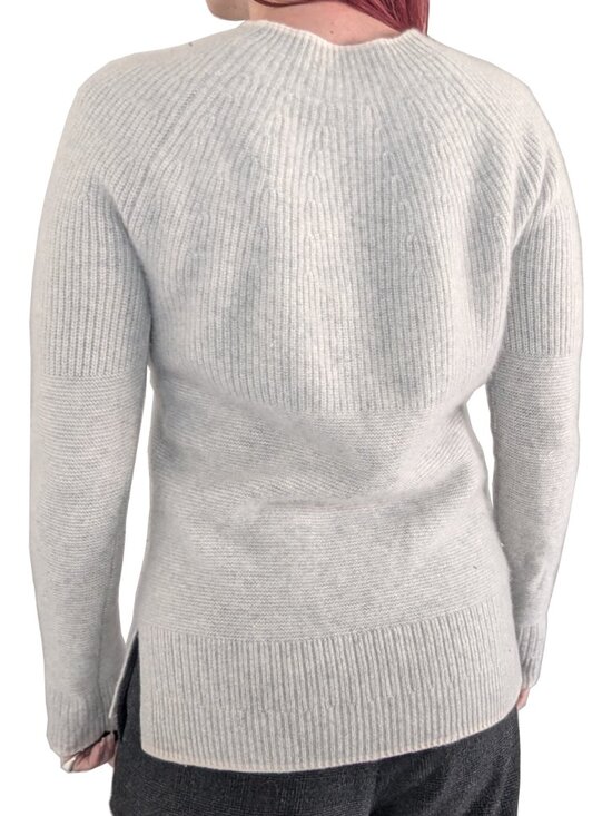 Boden Cashmere Light Gray Sweater Crew Neck Ribbed | S - Picture 2 of 6